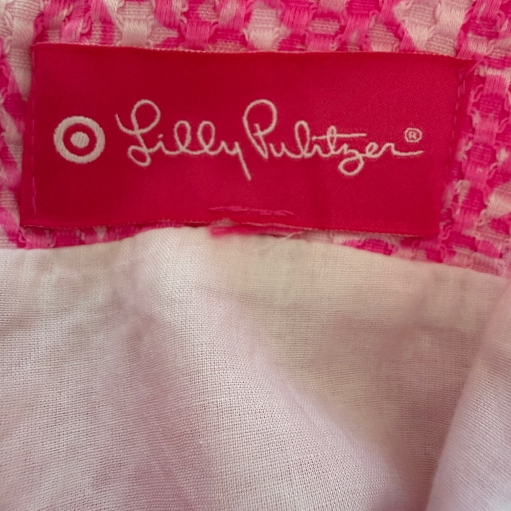 Lilly Pulitzer Pink & White Printed Sleeveless Shift Dress - Picture 3 of 9